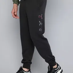 Puma Men Logo Lab Execution Printed Pure Cotton Outdoor Joggers-34