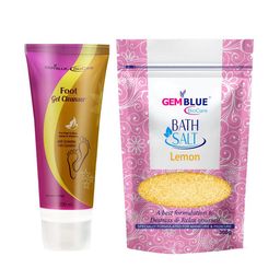 GEMBLUE BIOCARE FOOT CLEANSER, 200ML+GEMBLUE BIOCARE BATH SALT LEMON, 300g (COMBO OF 2)-15
