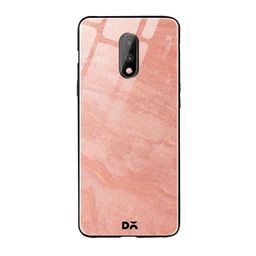 DailyObjects Peach-Coloured Marble Sand OnePlus 7 Glass Cover-50