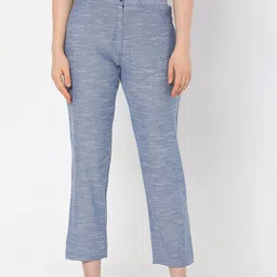 Smarty Pants Women Blue Flared Regular Trousers-picture-10