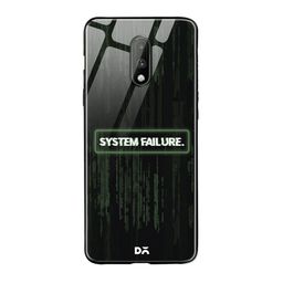 DailyObjects Black & White System Failure OnePlus 7 Glass Cover-6