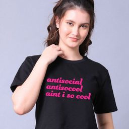 Lazy Lush Women Typography Printed Crop Top-image-68