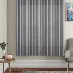 HOSTA HOMES Grey Set of 4 Geometric Window Curtain-image-95