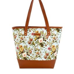 Lychee bags White & Green Floral Printed Shoulder Bag-24