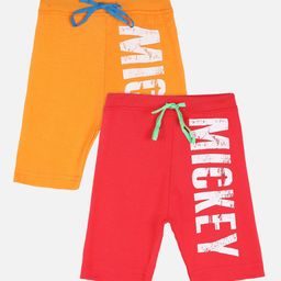 Bodycare First Boys Pack of 2 Mickey & Friends Printed Slim Fit Regular Shorts-47
