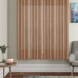 HOSTA HOMES Brown Set of 4 Geometric Window Curtain-image-58