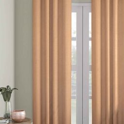Kuber Industries Muted Gold-Toned Set of 2 Door Curtains-17