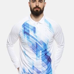 Campus Sutra Men White Striped Polo Collar T-shirt-image-38
