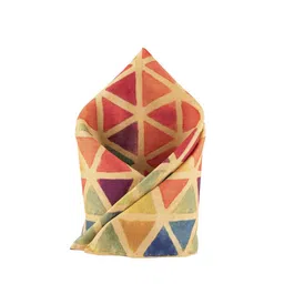 The Tie Hub Men Multicoloured Triangle Printed Pocket Square-image-111