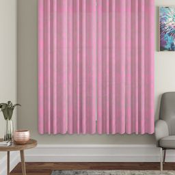 HOSTA HOMES Pink Set of 4 Geometric Window Curtains-31