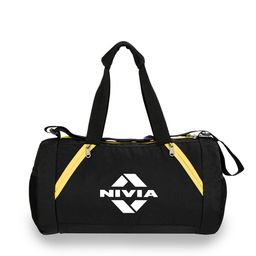 NIVIA Black & Yellow Printed Gym Duffel Bag-24