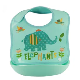SYGA Kids Green Printed Waterproof Washable Bib-23