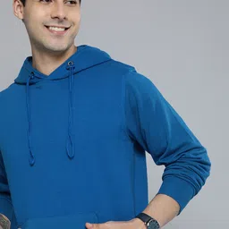 Mast & Harbour Men Solid Hooded Sweatshirt-picture-3