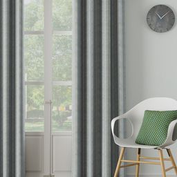 DDecor Blue & Silver-Coloured Single Long Door Curtain-image-24
