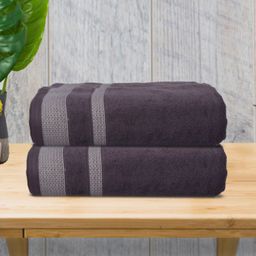 Athom Living Violet 2 Pieces Cotton Bath Towels-picture-27