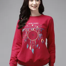 Cayman Women Pink Printed Sweatshirt-image-36