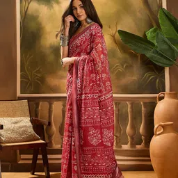 HERE&NOW Floral Printed Saree-picture-16
