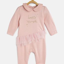 mothercare Girls Pink Printed Sleepsuit-image-91