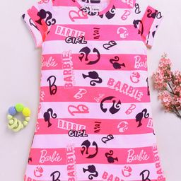 YK X Minute Mirth Barbie Print Cotton A-Line Dress-image-52