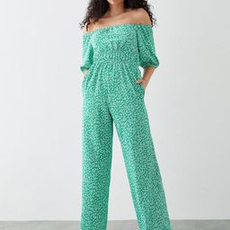 DOROTHY PERKINS Floral Print Bardot Jumpsuit-40