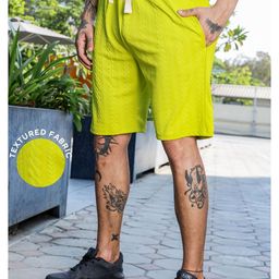 House of Koala Unisex Textured Relaxed-Fit Mid Rise Shorts-picture-16