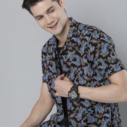 HERE&NOW Men Slim Fit Opaque Printed Casual Shirt-picture-28