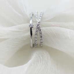 JOKER & WITCH Set Of 2 Silver-Toned & White Stone-Studded Finger Rings-1