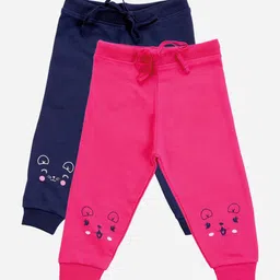 Bodycare First Infant Girls Pack Of 2 Solid Slim-Fit Joggers-image-68