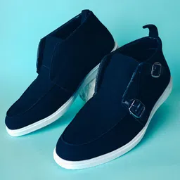 MONKSTORY Men Colourblocked PU Slip-On Sneakers-51
