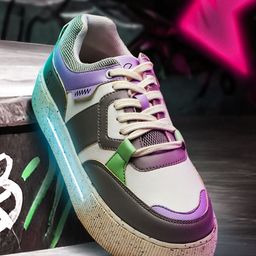 Solethreads Women Colourblocked PU Sneakers-image-88
