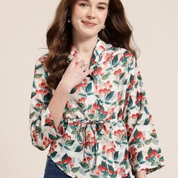 HERE&NOW Floral Print Shirt Style Top-picture-2
