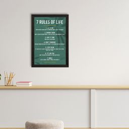 eCraftIndia Green & White Motivational Quote Satin Matte Texture UV Wall Painting-26