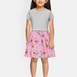 mothercare Girls Grey Printed Fit and Flare Dress-image-99