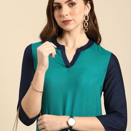 Anouk Solid Straight Kurta-34