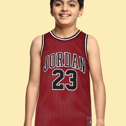 Jordan Boys Red & Black Brand Logo Printed T-shirt-image-53