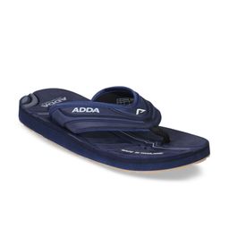 Adda Men Navy Blue Self Design Thong Flip-Flops-image-94