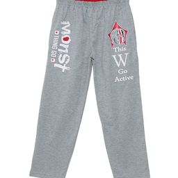SWEET ANGEL Boys Grey Melange & White Printed Straight-Fit Track Pants-image-99