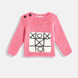 CHUTPUT Kids Geometric Crochet Woollen Pullover-19