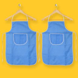 Kuber Industries Unisex Pack Of 2 Polka Dot Printed Kitchen Aprons-10