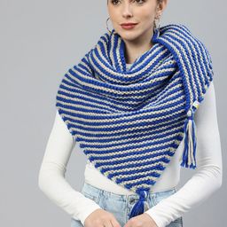 Magic Needles Women Striped Acrylic Knitted Shawl-picture-21