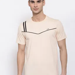 513 Men Peach-Coloured Solid T-shirt-picture-3