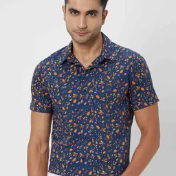 Mufti Trim Slim Fit Floral Printed Casual Shirt-image-83