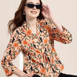 HERE&NOW Floral Print Shirt Style Top-picture-18
