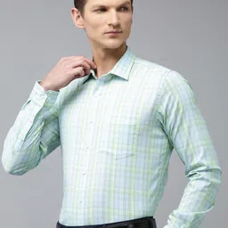 Van Heusen Slim Fit Opaque Checked Formal Shirt-picture-6