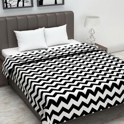 Divine Casa Black & White Geometric AC Room 110 GSM Double Bed Dohar-image-47