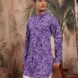 Sangria Floral Print Pure Cotton Kurta-image-20