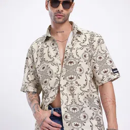 UNRL Ethnic Motifs Printed Relaxed Fit Casual Shirt-picture-12