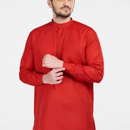 SHIWAM ETHNIX Men Red Kurta-39