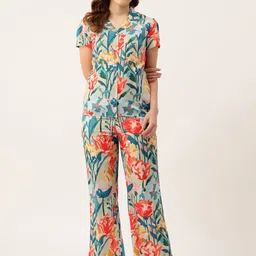 ETC Floral Printed Night Suit-image-6