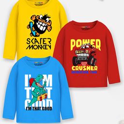 YK X Trampoline Boys 3 Printed Applique T-shirt-image-95